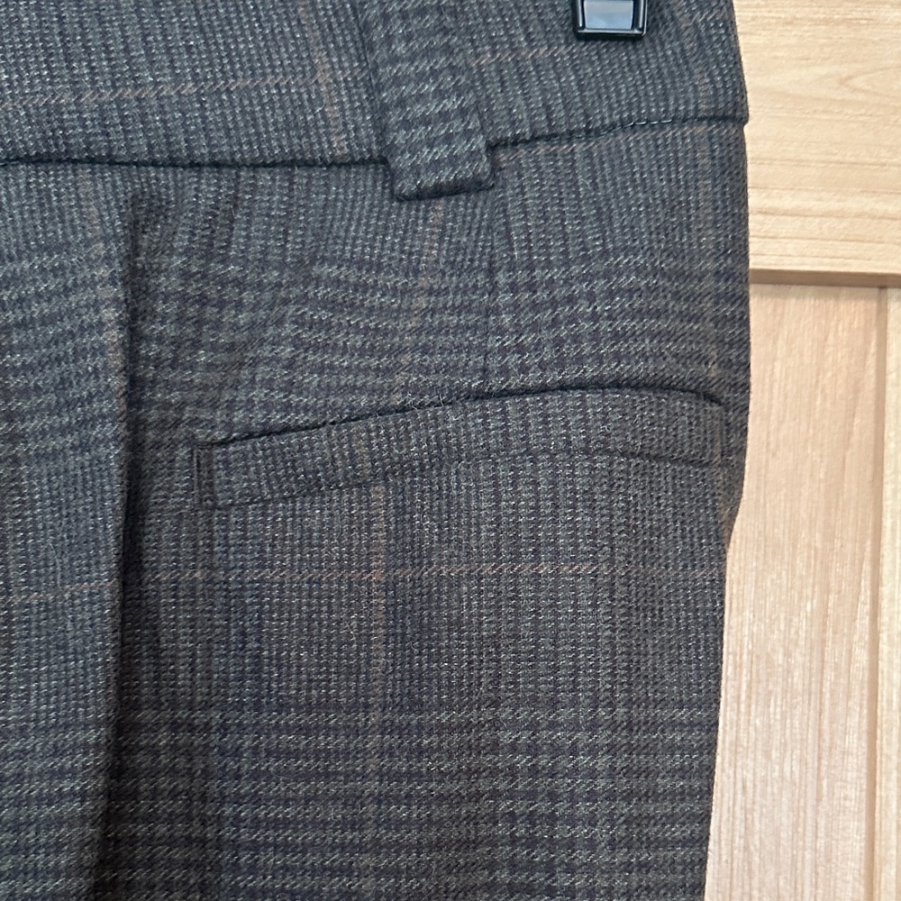 NEW A.L.C. Franklin Wool-Blend Tailored Trousers – Charcoal Plaid – Size 4 - Picture 12 of 13